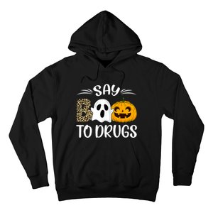 Say Boo To Drugs Red Ribbon Week Awareness Funny Halloween Hoodie