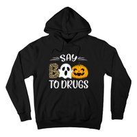 Say Boo To Drugs Red Ribbon Week Awareness Funny Halloween Hoodie