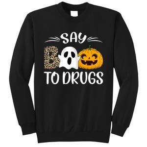 Say Boo To Drugs Red Ribbon Week Awareness Funny Halloween Sweatshirt