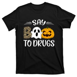 Say Boo To Drugs Red Ribbon Week Awareness Funny Halloween T-Shirt