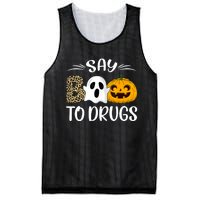 Say Boo To Drugs Red Ribbon Week Awareness Funny Halloween Mesh Reversible Basketball Jersey Tank