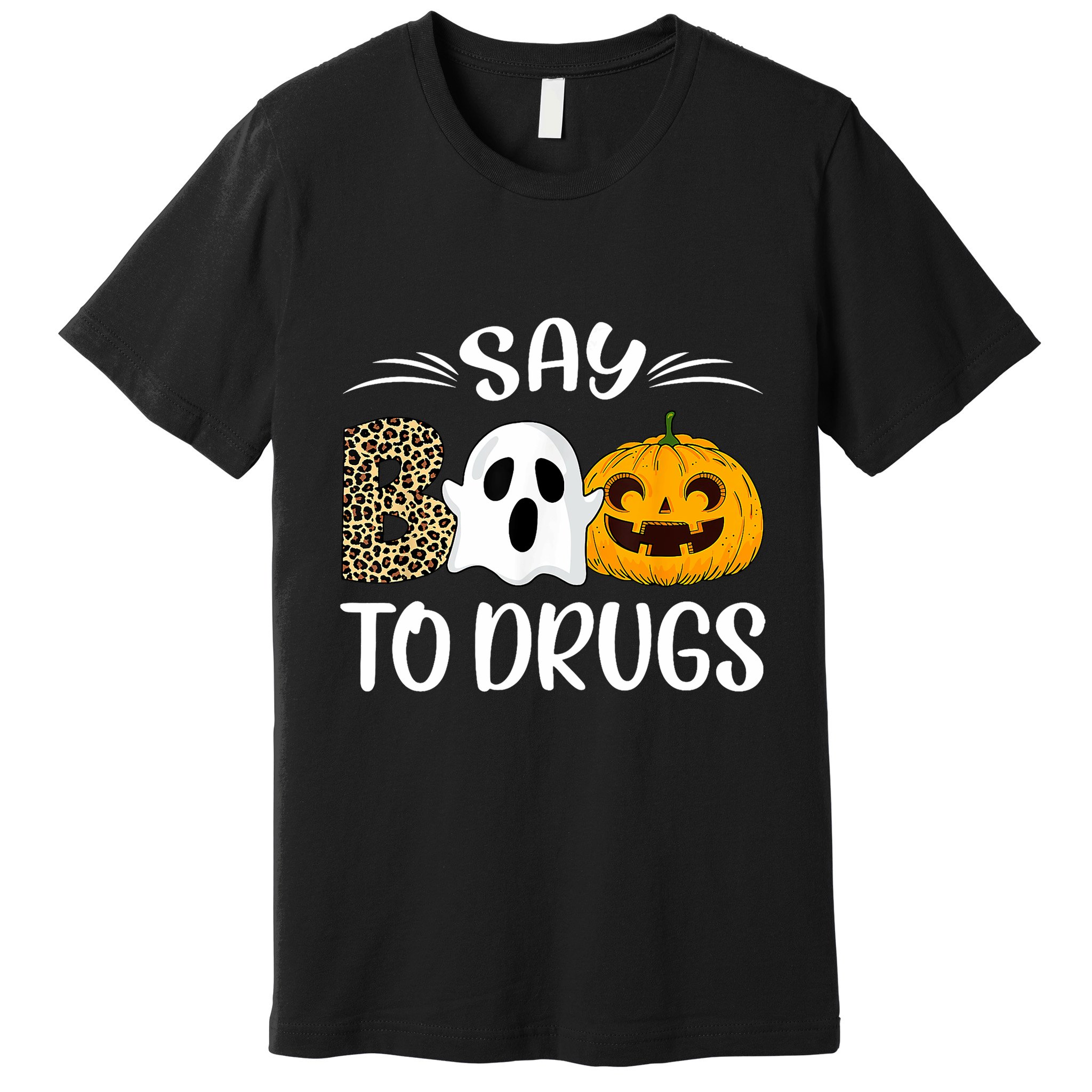 Say Boo To Drugs Red Ribbon Week Awareness Funny Halloween Premium T-Shirt