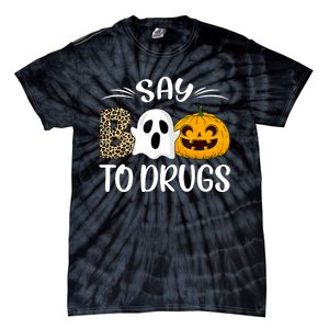 Say Boo To Drugs Red Ribbon Week Awareness Funny Halloween Tie-Dye T-Shirt