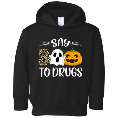 Say Boo To Drugs Red Ribbon Week Awareness Funny Halloween Toddler Hoodie