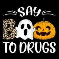 Say Boo To Drugs Red Ribbon Week Awareness Funny Halloween Zip Tote Bag