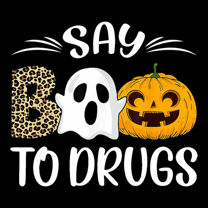 Say Boo To Drugs Red Ribbon Week Awareness Funny Halloween Zip Tote Bag