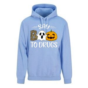 Say Boo To Drugs Red Ribbon Week Awareness Funny Halloween Unisex Surf Hoodie