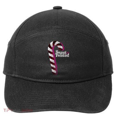 Sweet But Twisted Big Candy Cane Cute Gift 7-Panel Snapback Hat