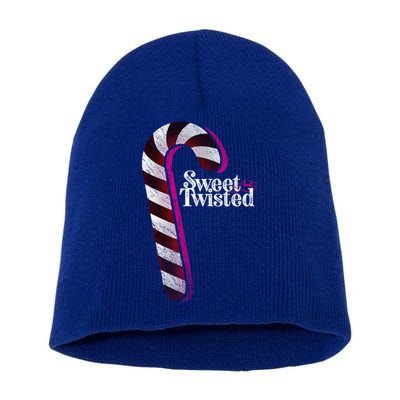 Sweet But Twisted Big Candy Cane Cute Gift Short Acrylic Beanie