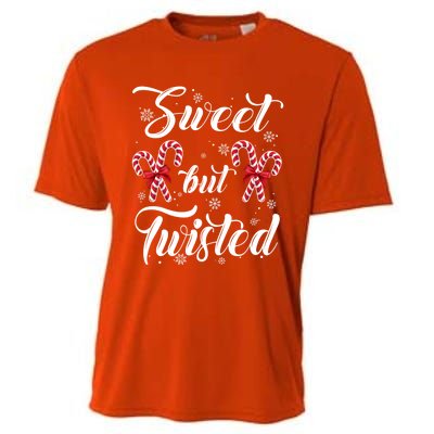 Sweet But Twisted Candy Cane Christmas Hat Funny Funny Gift Cool Gift Cooling Performance Crew T-Shirt