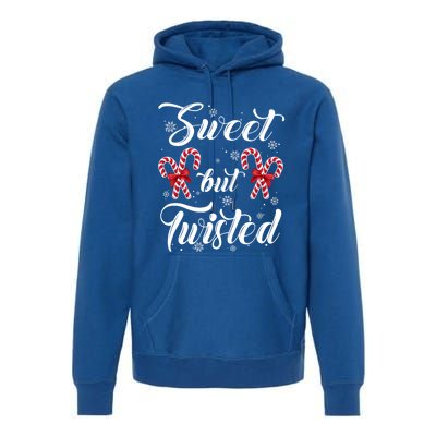 Sweet But Twisted Candy Cane Christmas Hat Funny Funny Gift Cool Gift Premium Hoodie