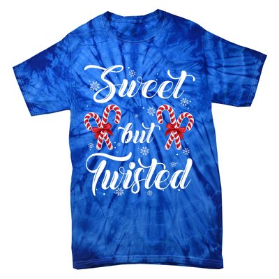 Sweet But Twisted Candy Cane Christmas Hat Funny Funny Gift Cool Gift Tie-Dye T-Shirt