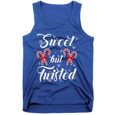 Sweet But Twisted Candy Cane Christmas Hat Funny Funny Gift Cool Gift Tank Top