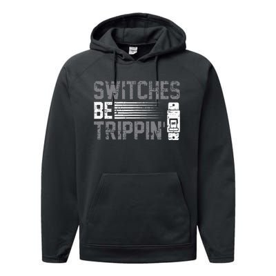 Switches Be Trippin Voltage Lineman Circuit Cable Performance Fleece Hoodie