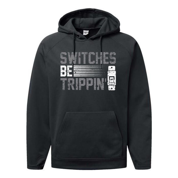 Switches Be Trippin Voltage Lineman Circuit Cable Performance Fleece Hoodie