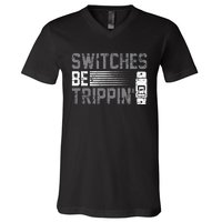 Switches Be Trippin Voltage Lineman Circuit Cable V-Neck T-Shirt