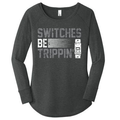 Switches Be Trippin Voltage Lineman Circuit Cable Women's Perfect Tri Tunic Long Sleeve Shirt