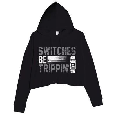 Switches Be Trippin Voltage Lineman Circuit Cable Crop Fleece Hoodie