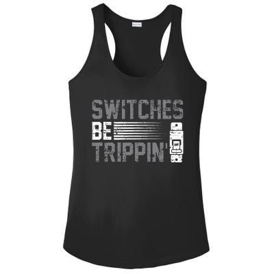 Switches Be Trippin Voltage Lineman Circuit Cable Ladies PosiCharge Competitor Racerback Tank