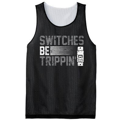 Switches Be Trippin Voltage Lineman Circuit Cable Mesh Reversible Basketball Jersey Tank