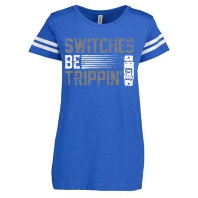 Switches Be Trippin Voltage Lineman Circuit Cable Enza Ladies Jersey Football T-Shirt