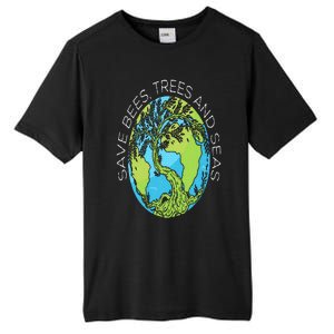 Save Bees Trees And Seas Climate Change Tall Fusion ChromaSoft Performance T-Shirt