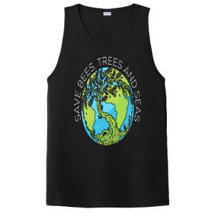 Save Bees Trees And Seas Climate Change PosiCharge Competitor Tank