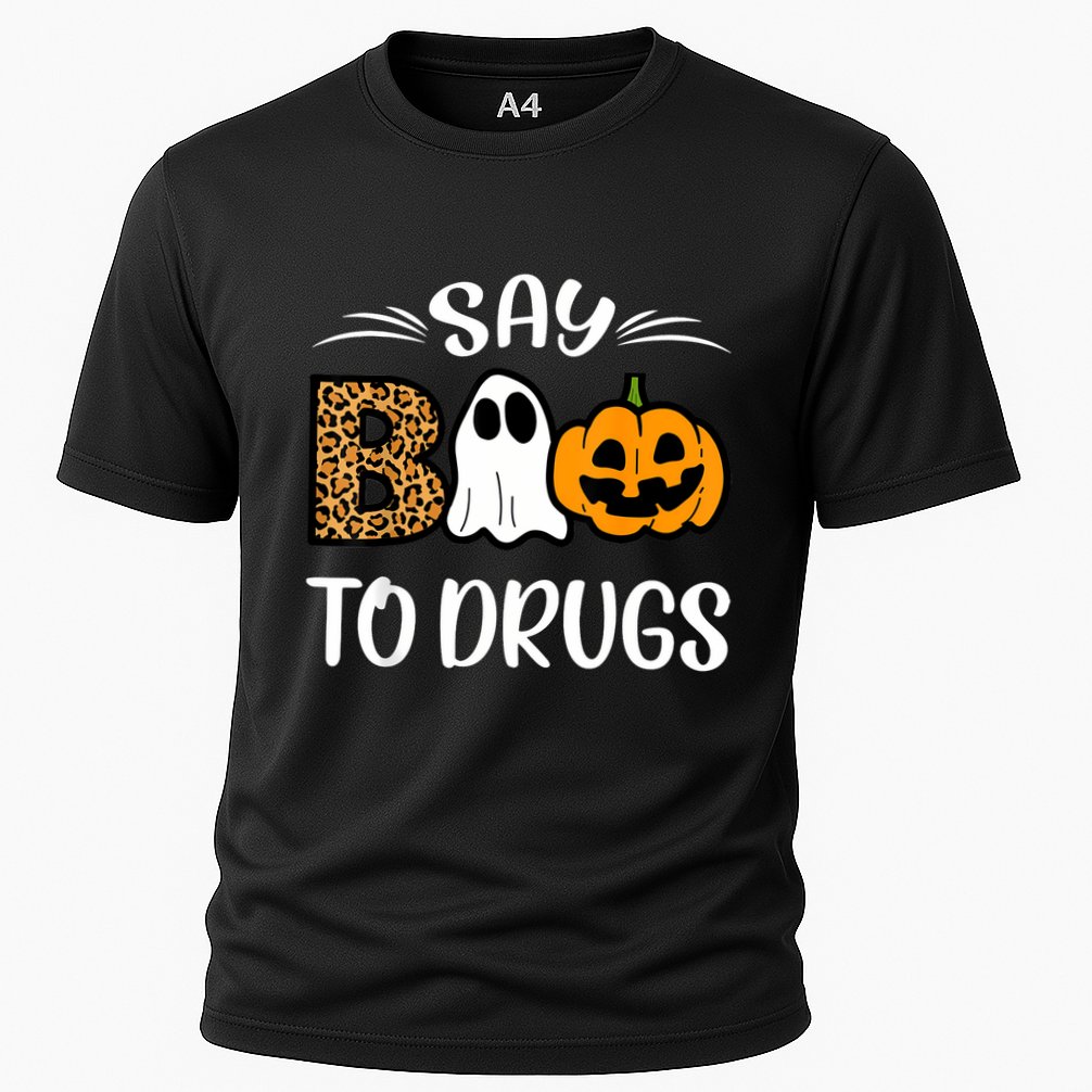 Say Boo To Drugs Red Ribbon Week Awareness Funny Halloween Cooling Performance Crew T-Shirt