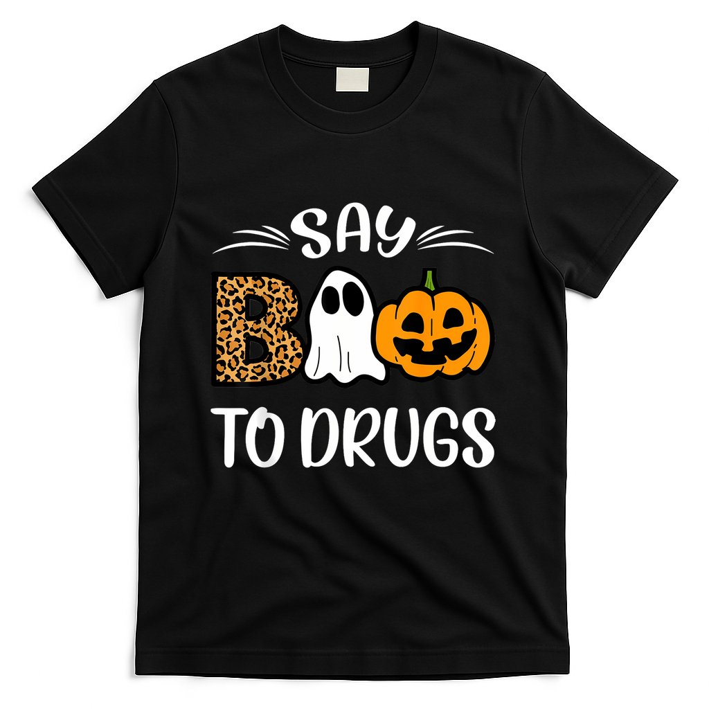 Say Boo To Drugs Red Ribbon Week Awareness Funny Halloween T-Shirt