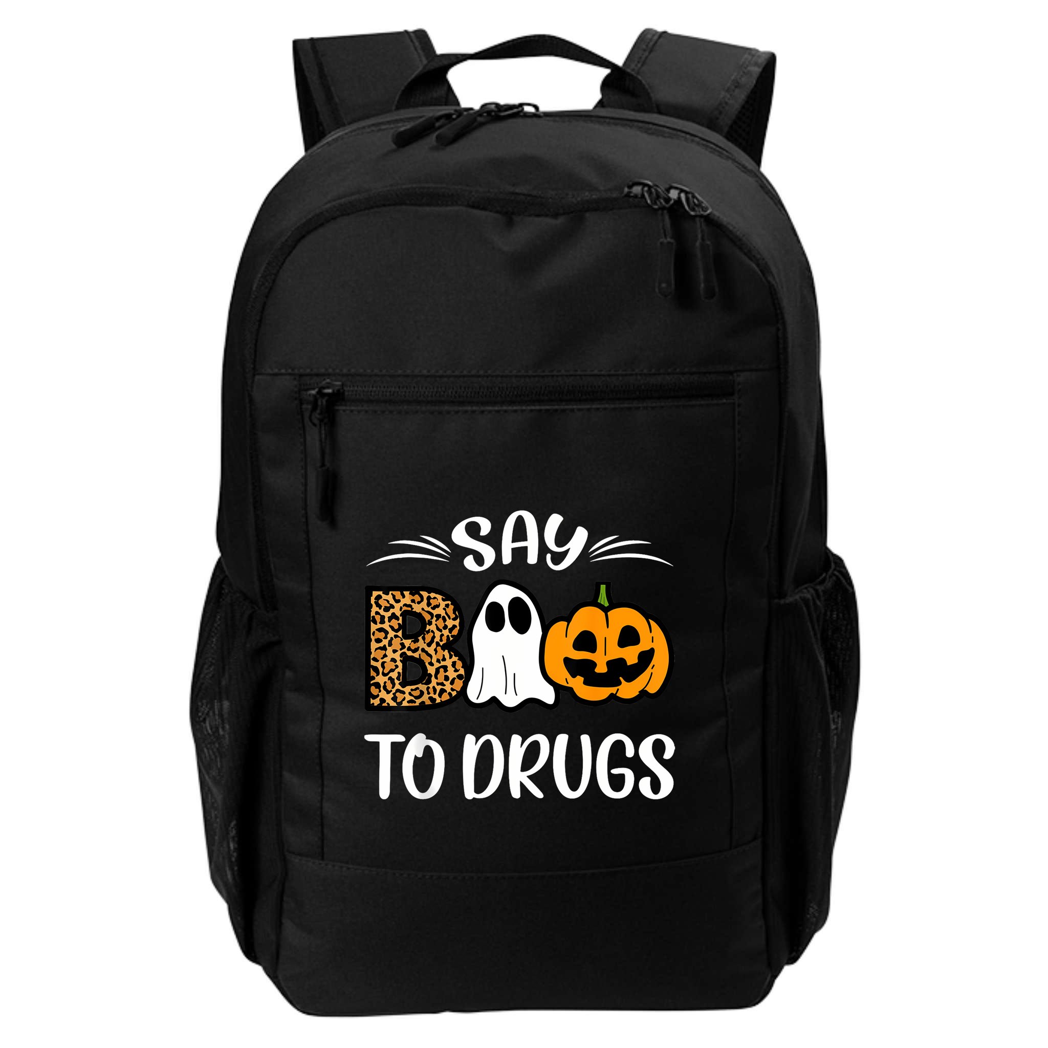 Say Boo To Drugs Red Ribbon Week Awareness Funny Halloween Backpack