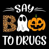 Say Boo To Drugs Red Ribbon Week Awareness Funny Halloween Zip Tote Bag