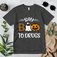 Say Boo To Drugs Red Ribbon Week Awareness Funny Halloween Premium T-Shirt