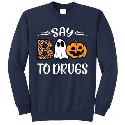 Say Boo To Drugs Red Ribbon Week Awareness Funny Halloween Sweatshirt