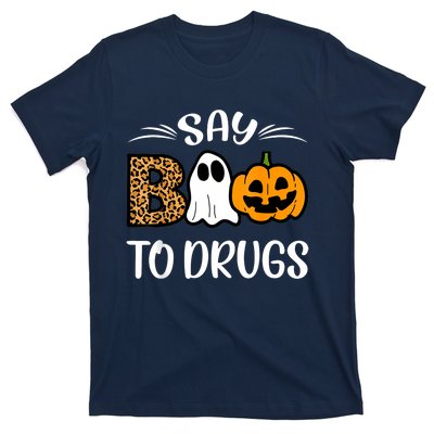 Say Boo To Drugs Red Ribbon Week Awareness Funny Halloween T-Shirt