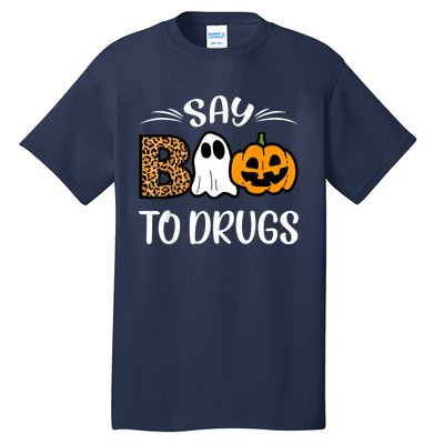 Say Boo To Drugs Red Ribbon Week Awareness Funny Halloween Tall T-Shirt