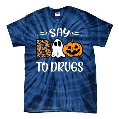 Say Boo To Drugs Red Ribbon Week Awareness Funny Halloween Tie-Dye T-Shirt