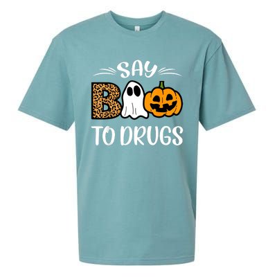 Say Boo To Drugs Red Ribbon Week Awareness Funny Halloween Sueded Cloud Jersey T-Shirt