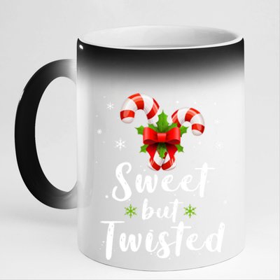 Sweet But Twisted Christmas Funny Candy Cane Xmas Gift 11oz Black Color Changing Mug