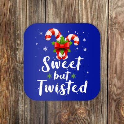 Sweet But Twisted Christmas Funny Candy Cane Xmas Gift Coaster