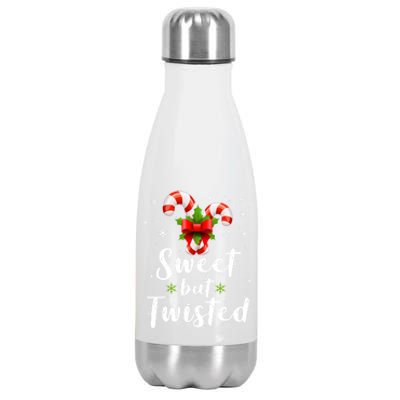 Sweet But Twisted Christmas Funny Candy Cane Xmas Gift Stainless Steel Insulated Water Bottle