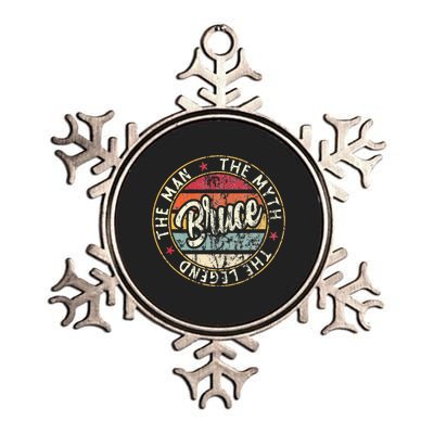 S Bruce The Man The Myth The Legend First Name Bruce Metallic Star Ornament