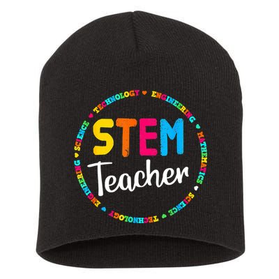 STEAM Back To School STEM Teacher Short Acrylic Beanie