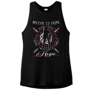 Shieldmaiden Better To Fight And Fall Lagertha Viking Gift Ladies PosiCharge Tri-Blend Wicking Tank