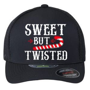 Sweet But Twisted Cool Candy Cane Christmas Tee Gift Flexfit Unipanel Trucker Cap