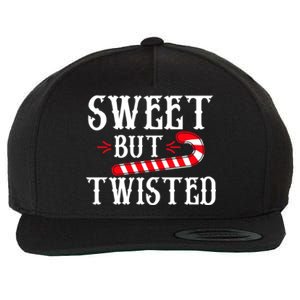 Sweet But Twisted Cool Candy Cane Christmas Tee Gift Wool Snapback Cap