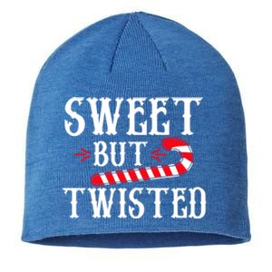 Sweet But Twisted Cool Candy Cane Christmas Tee Gift Sustainable Beanie