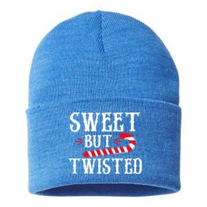 Sweet But Twisted Cool Candy Cane Christmas Tee Gift Sustainable Knit Beanie