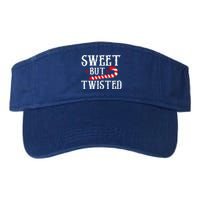 Sweet But Twisted Cool Candy Cane Christmas Tee Gift Valucap Bio-Washed Visor