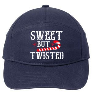 Sweet But Twisted Cool Candy Cane Christmas Tee Gift 7-Panel Snapback Hat