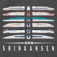 Shinkansen Bullet Train Six Pack Series Japanese Kanji Japan Premium Vector Backpack